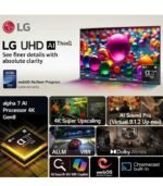 LG AI TV UA8200 108 cm (43 inch) Ultra HD (4K) LED Smart WebOS TV 2025 Edition with Alpha7 AI Processor 4K Gen8 | 4K Super Upscaling | AI Picture Pro | 4K Expression Enhancer | NEW AI Magic Remote Compatible | AI Search with MS Copilot | AI Sound Pro (9.1.2 ch) | Dolby Atmos | Chromecast Built-in  (43UA82006LA) - Image 2