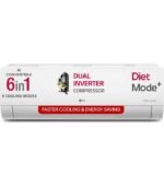 LG 2025 Model AI Convertible 6-in-1 1.5 Ton 3 Star Split AI Dual Inverter with Faster Cooling and Energy Saving, VIRAAT Mode and Diet Mode Plus AC - White  (US-Q18JNXE, Copper Condenser)